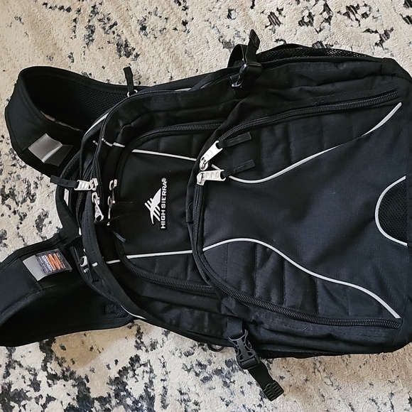 High Sierra Black Waterproof Tech Backpack - Picture 1 of 13